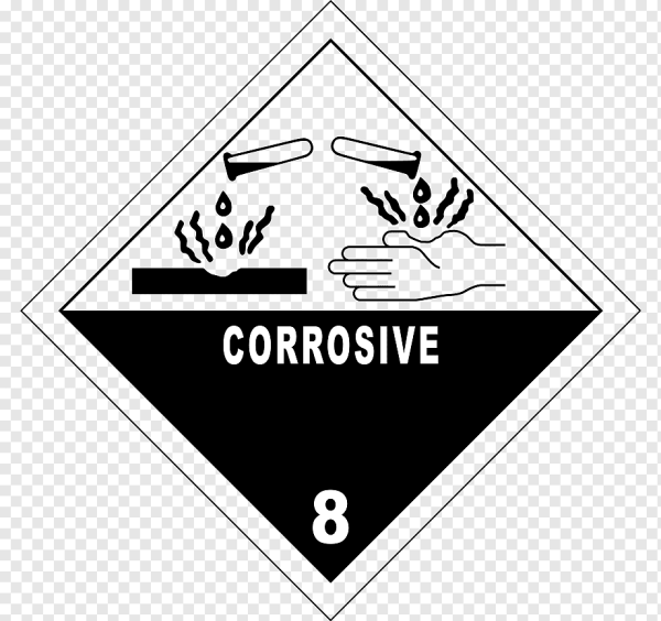 Знак опасности коррозионные вещества