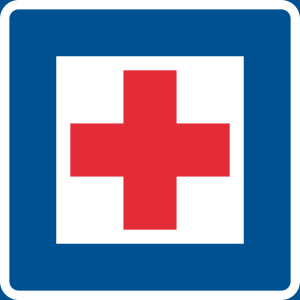 Дорожный знак медпункт