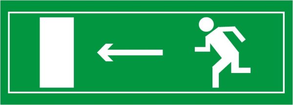 Табличка эвакуационный знак указатель выхода 150х300 мм