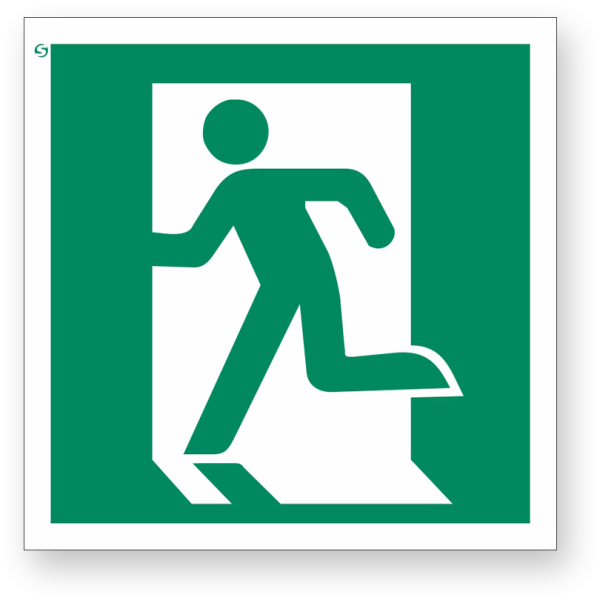 Знак е01-01 выход здесь левосторонний