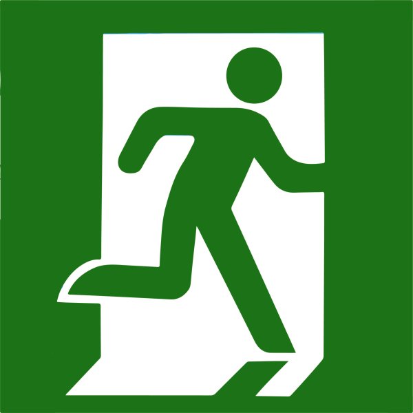 Знак направление к эвакуационному выходу