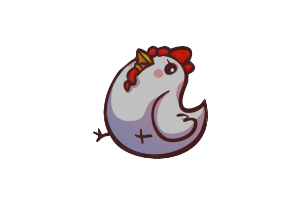 Наклейка курица КС го