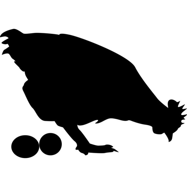 Наклейка на авто курица