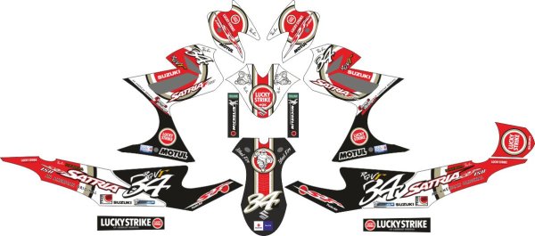 Комплект наклеек на скутер Сузуки