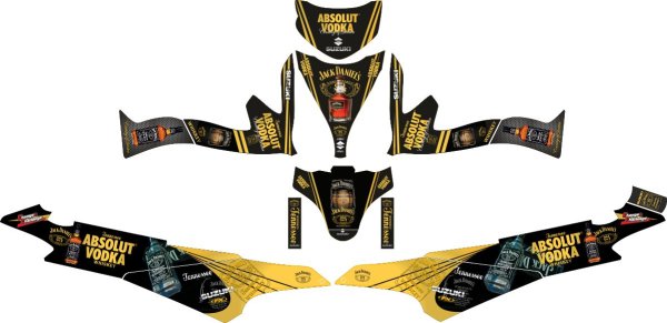 Комплект наклеек на скутер Сузуки