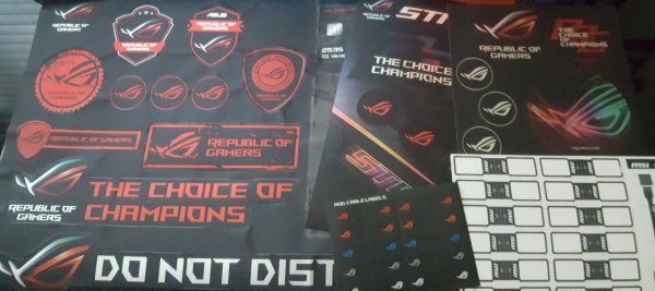Листы наклеек ASUS ROG
