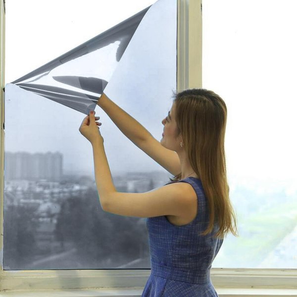 Плёнка на окна от солнца зеркальная