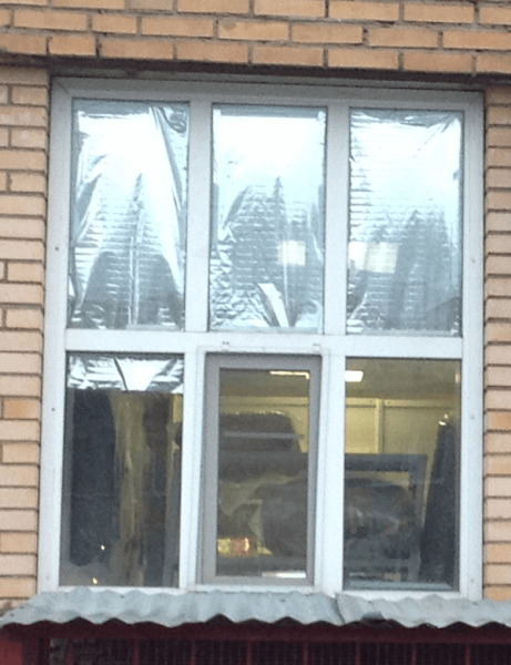 Фольга на окна от солнца