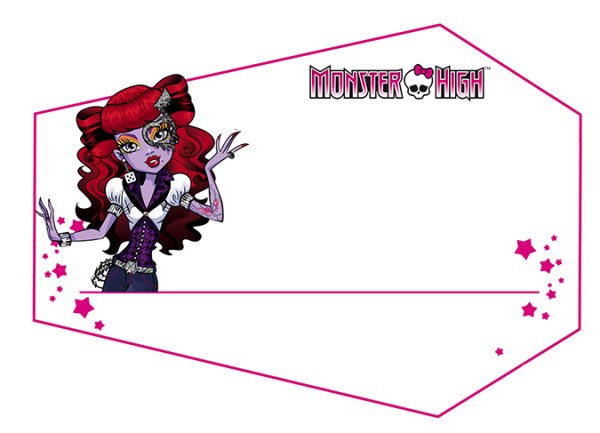 Наклейки на тетради монстр Хай