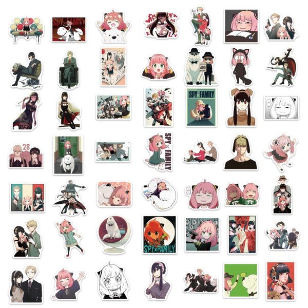 Наклейки аниме семья шпиона