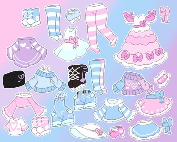 Кавай одежда для срисовки