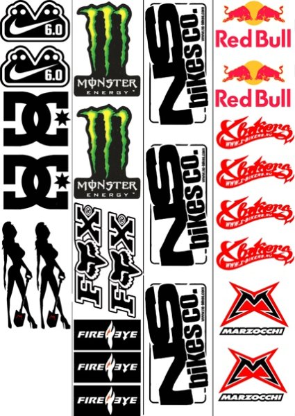 Наклейки на велосипед печать