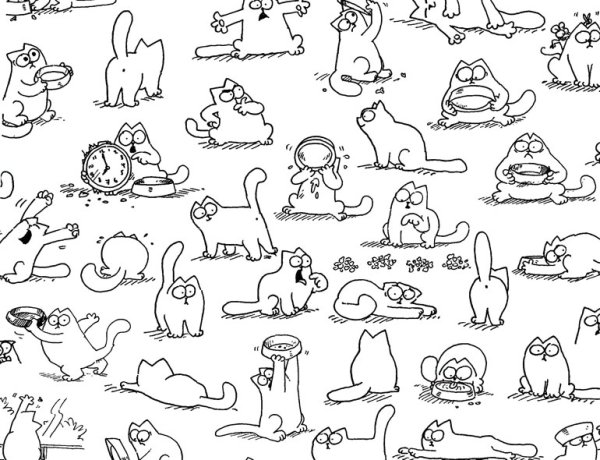 Раскраски Стикеры котики