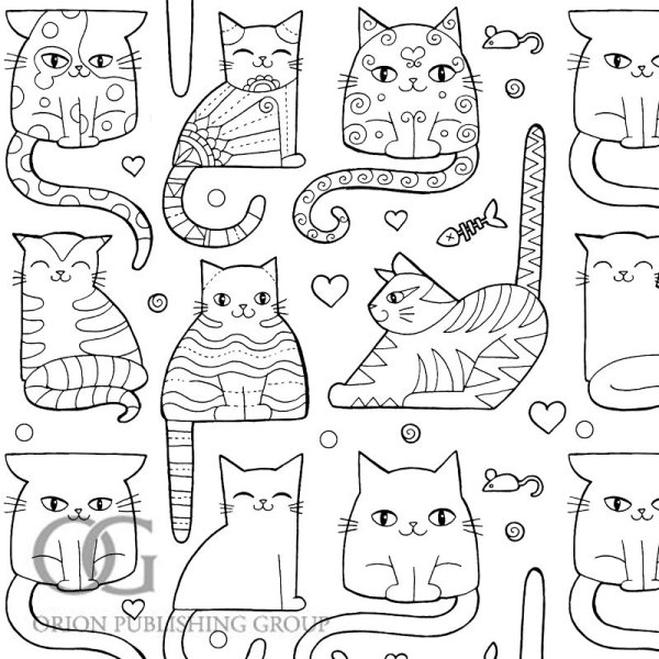 Наклейки котики чб