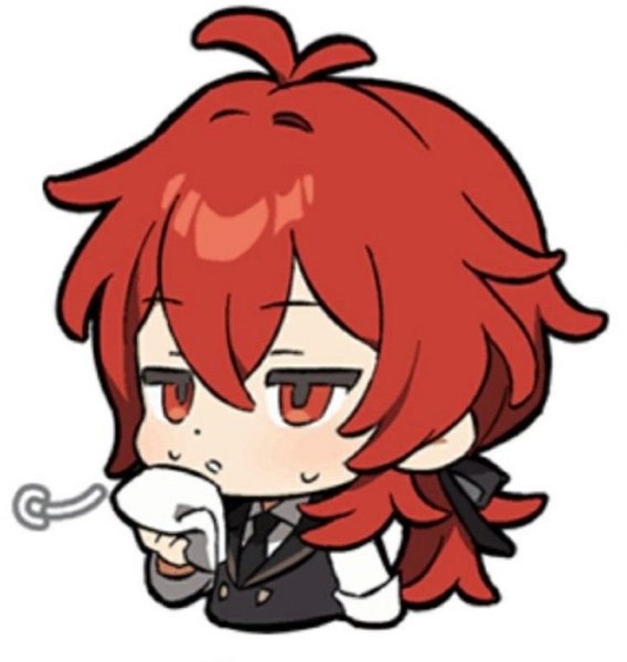 Стикеры Геншин Импакт Чиби Чжун ли