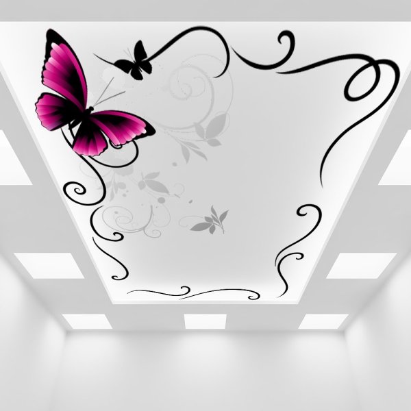 Декоративные наклейки на натяжной потолок