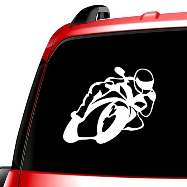 Наклейка мотоцикл на машину