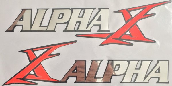 Наклейка Alpha на мопед