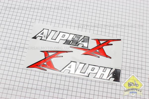 Наклейка Alpha на мопед