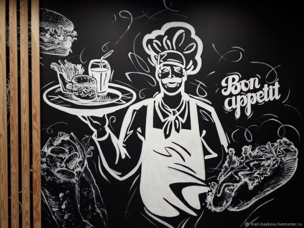 Роспись стен в кофейне
