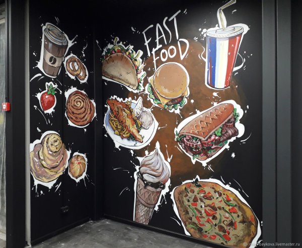 Роспись стен в кофейне