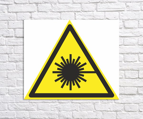 Знак осторожно лазер