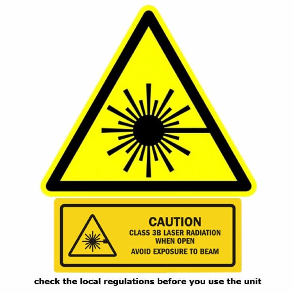 Табличка опасно лазерное излучение