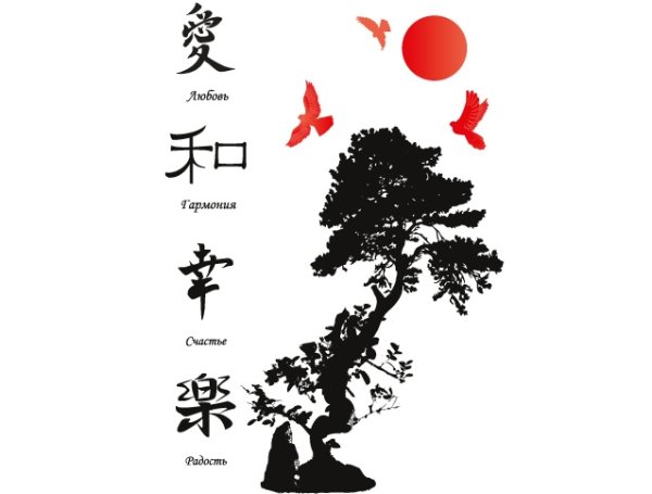 Японские символы на ногтях