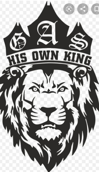 Наклейка Лев с короной на авто