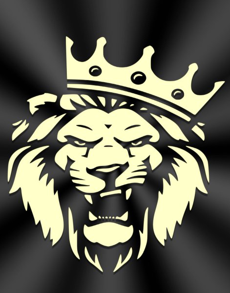 Наклейка лав с короной