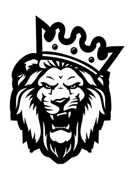 Наклейка Лев с короной на авто