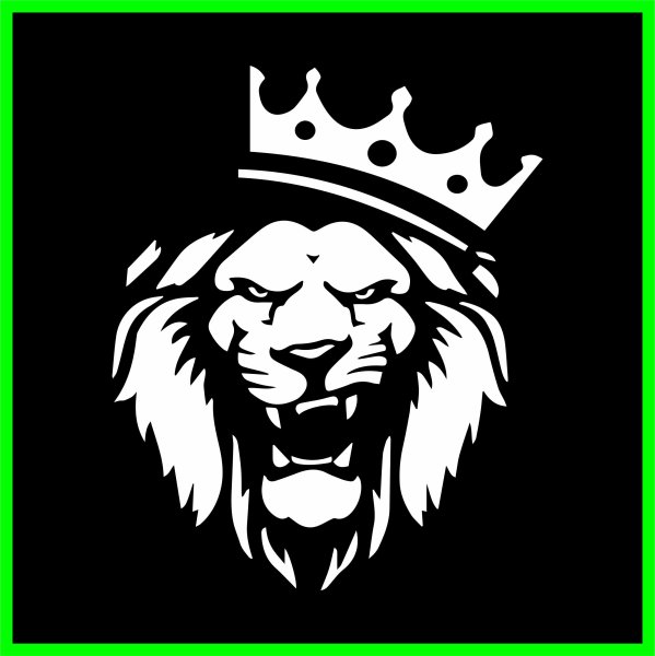 Наклейка Лев с короной на авто
