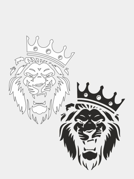 Лев и корона обои на айфон 3д