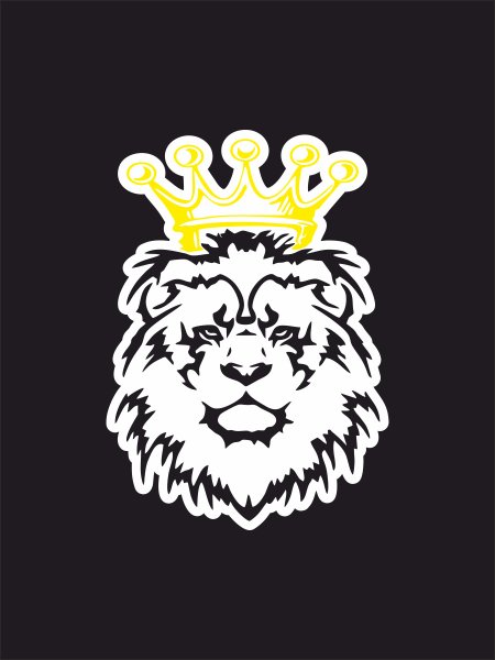 Лев наклейка на авто