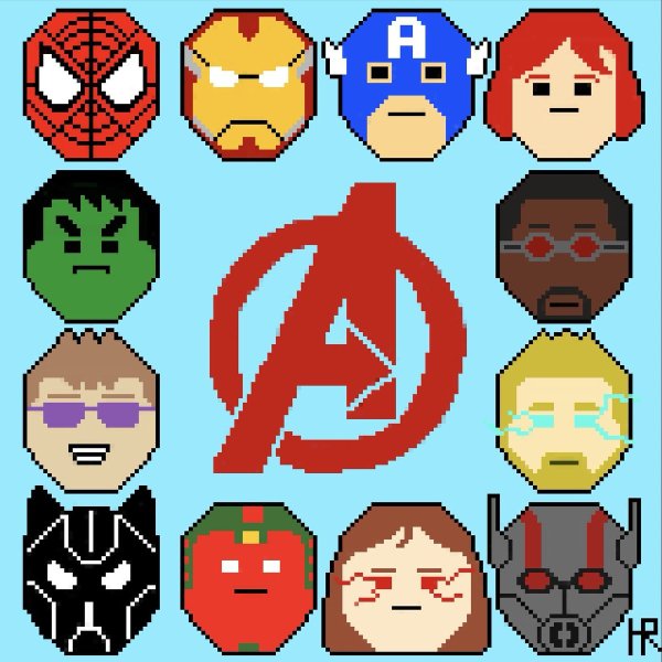 Пиксель арт Мстители