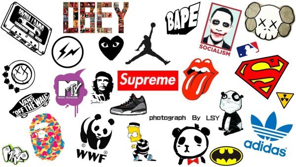 Стикеры черно белые