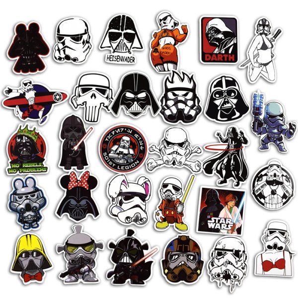 Наклейки черно белые