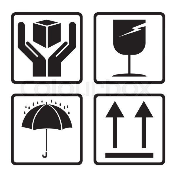 Наклейка хрупкий груз