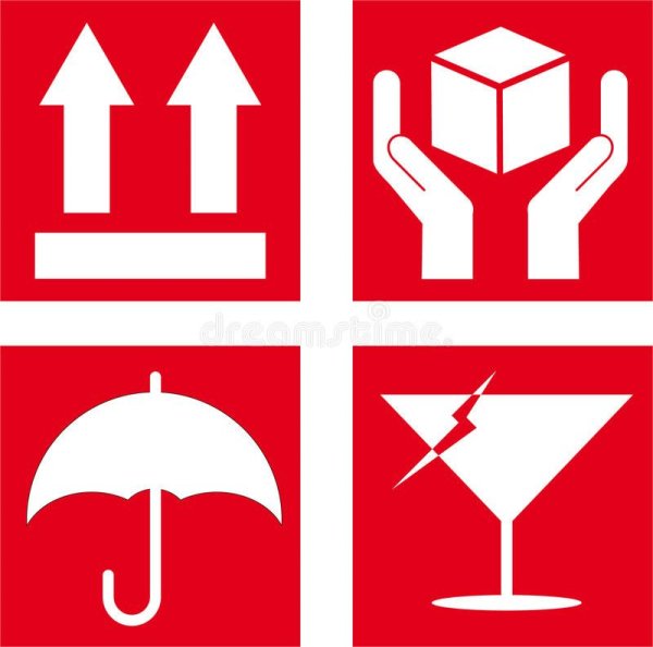 Знак хрупкий груз