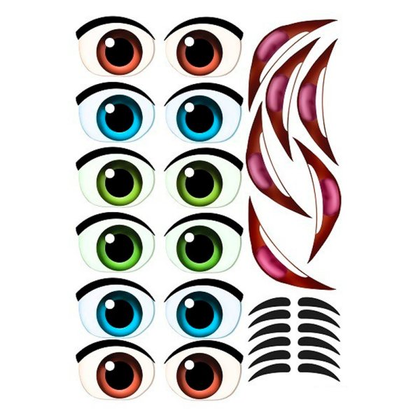 Трафарет глазки для поделок