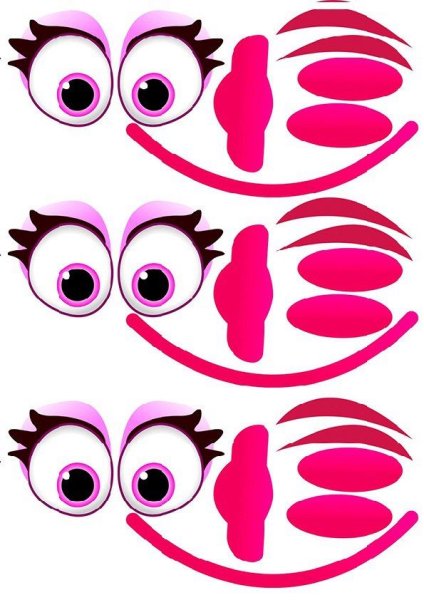 Мордашки для поделок