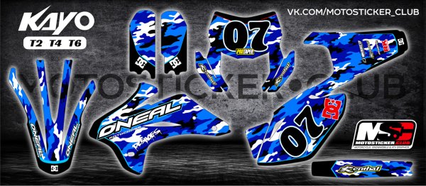 Комплект наклеек на мотоцикл Kayo t2 Red bull
