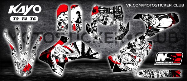 Наклейки на питбайк Kayo t2 t4