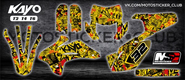 Kayo t2 Enduro наклейки