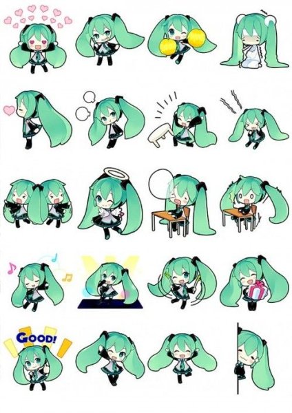 Хацунэ Мику Стикеры