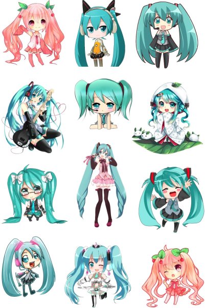 Хатсуне Мику Стикеры телеграмм