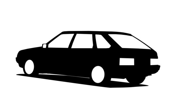 Стикер силуэт спереди ВАЗ 2108