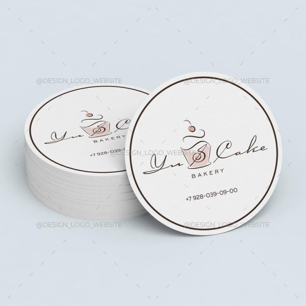 Наклейки визитки для кондитера
