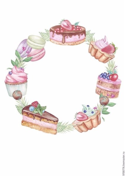 Рамка из тортиков и пирожных