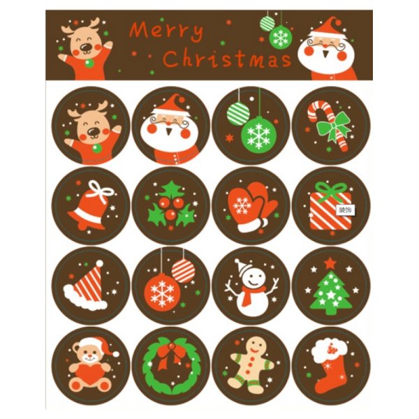 Новогодние наклейки